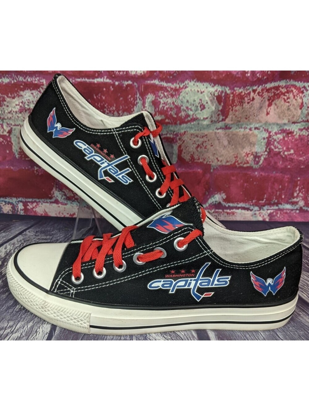 Washington Capitals Shoes Hockey NHL Sneakers E-Lov Converse 42 Mens 9 Womens 10